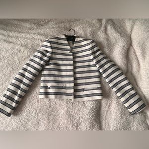 Calvin Klein striped cropped blazer